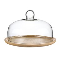Magideal - Soporte Para Pastel Con Cúpula De Vidrio, Plato Para Servir Postre, Plato Para Pastel, Exhibición De Postre, Bandeja Para Servir Pasteles Para Tiendas Para Pastel De 10 Pulgadas