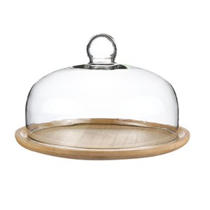 Magideal - Soporte Para Pastel Con Cúpula De Vidrio, Plato Para Servir Postre, Plato Para Pastel, Exhibición De Postre, Bandeja Para Servir Pasteles Para Tiendas Para Pastel De 10 Pulgadas