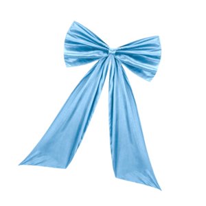 Magideal - Decoración De Lazo Grande Para Fiesta De Cumpleaños, Decoración De Pared Grande Para Habitación Colgante, Lazo De Cinta Para Fiesta, Compromiso, Temát Azul