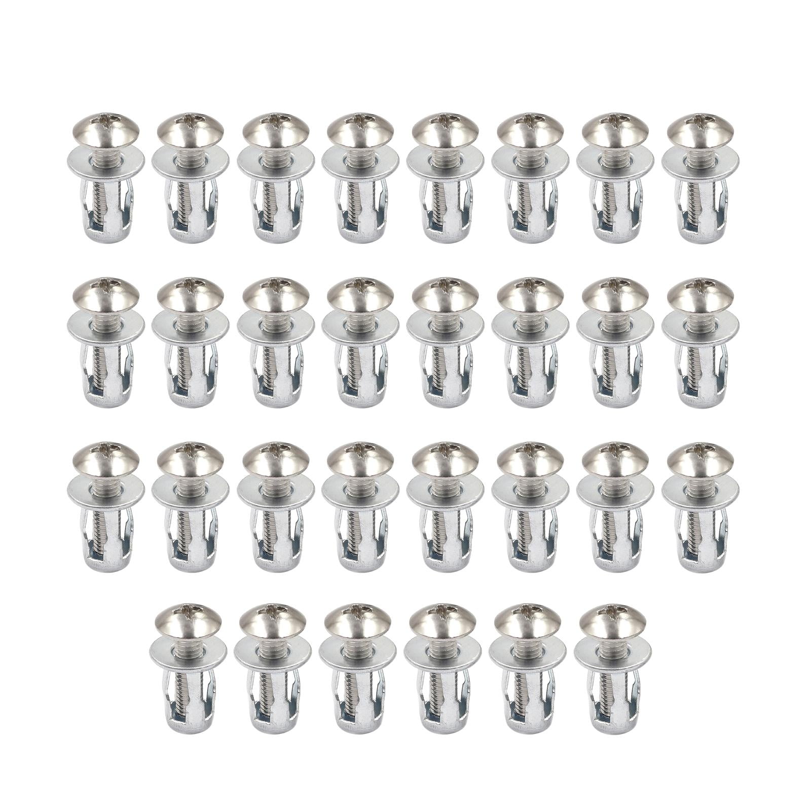 Magideal - 30 Piezas Remaches De Pétalo Tuercas Jack Tuercas Inserciones Roscadas Tapón De Expansión Anclajes De Tornillo Para Instalación De Lámpara Decoración M5x25