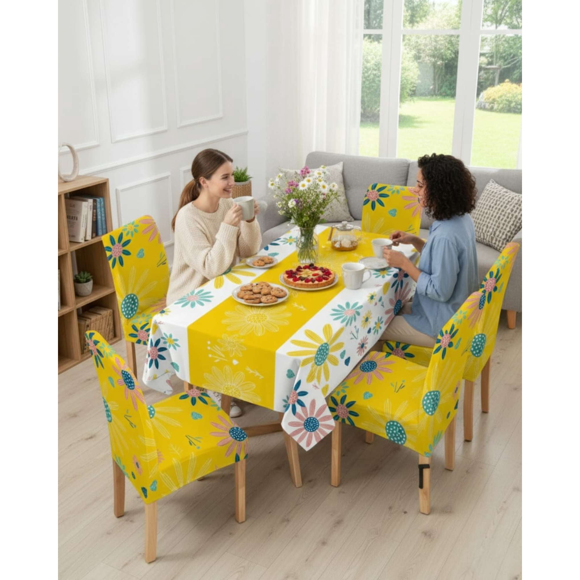 Myl Todo Hogar - Set Comedor 6 Personas Mantel Antimanchas Y Fundas De Silla