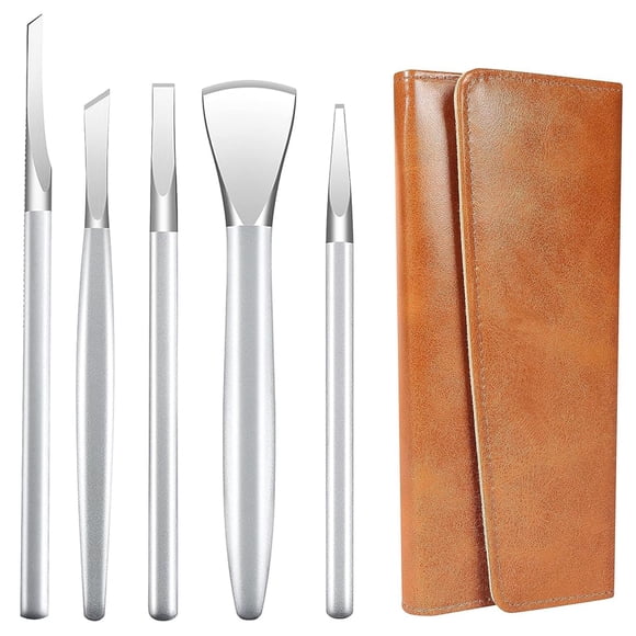 Cuchillo de pedicura para uñas encarnadas CHICREEN, 5 unidades con bolsa