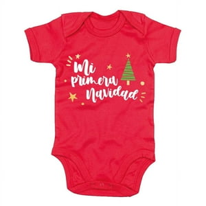 Genérico - Body Rojo De Algodón Para Bebé 6-9 Meses Mi Primera Navidad