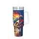 thumbnail image 2 of Karate Kid Vaso aislado de acero inoxidable con asa, diseño temático, regalo para familia, amigos y fans; incluye pajita y encaja en el portavasos estándar, 40 oz, 2 of 6
