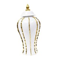 Bothyi - Tarro De Jengibre De Porcelana Con Tapa, Decoración Artesanal Para El Hogar, Florero De Cerámica