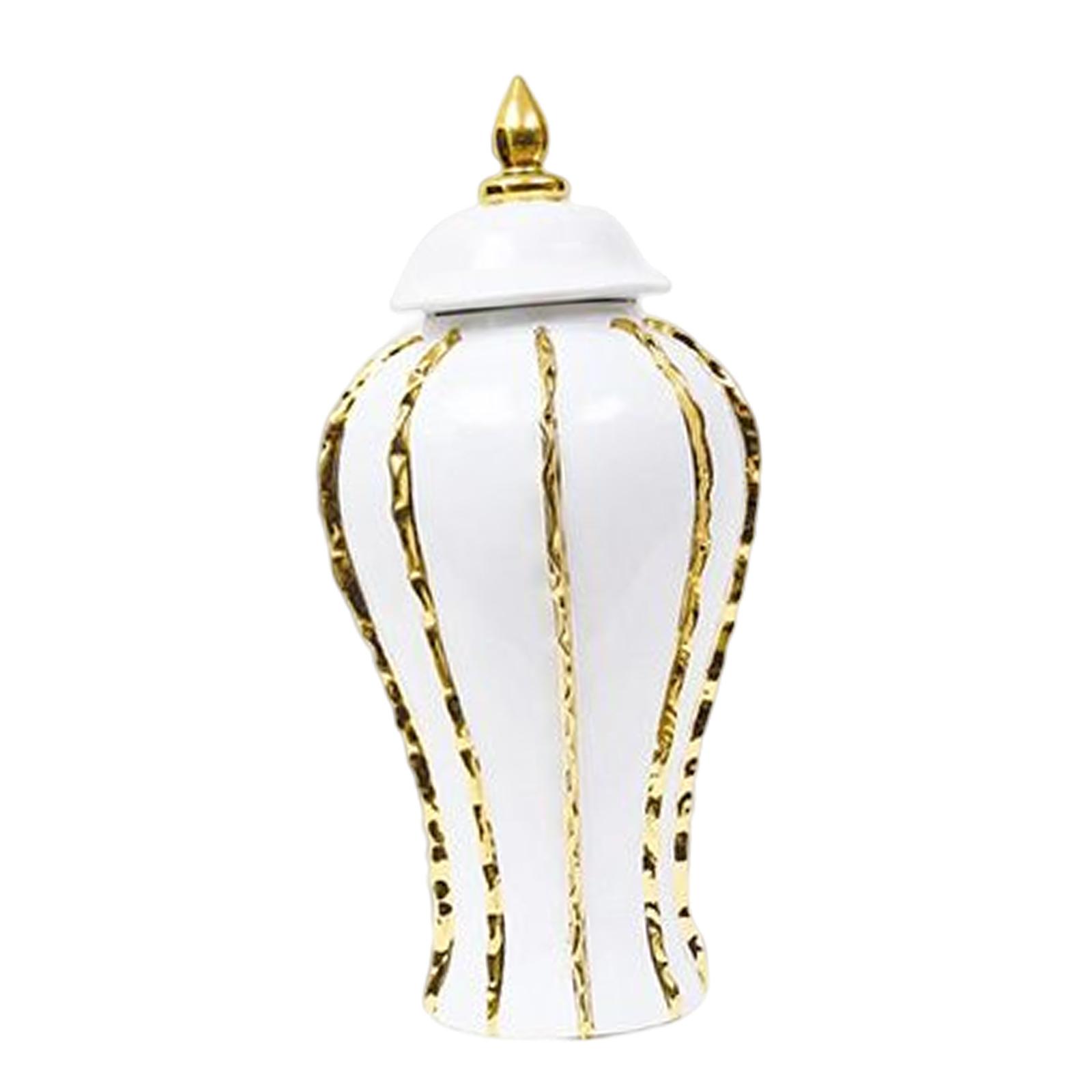 Bothyi - Tarro De Jengibre De Porcelana Con Tapa, Decoración Artesanal Para El Hogar, Florero De Cerámica