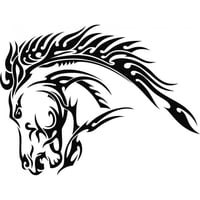 Rienda Libre Graphics - Decomural Tribal Stallion Horse Ws-17654