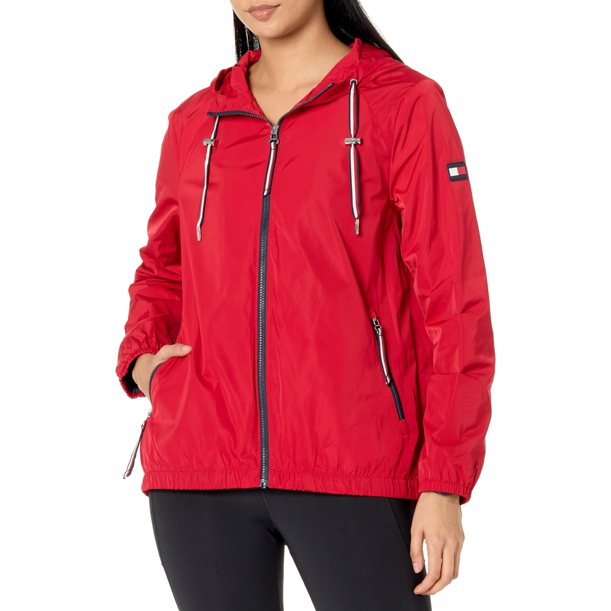 Cortavientos Tommy Hilfiger Ow Para Mujer, Color Rojo, Talla L