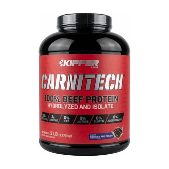 PROTEINA CARNITECH 100% BEEF HIDROLIZADA Y AISLADA 5LB COOKIES AND CREAM -KIFFER