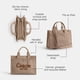 thumbnail image 3 of Bolso Coach Cargo de lona natural oscura y piel, 3 of 6