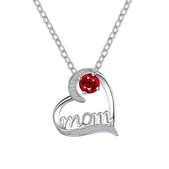 Collar de mamá para mujer, regalos de cumpleaños para mamá, collar de diamantes de imitación, collar de cadena, regalos para el día de la madre, joyer Estilo A
