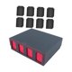 thumbnail image 4 of Caja De Baraja De Cartas Coleccionables, Regalo Para Coleccionistas De Cartas, Caja De Almacenamiento De Baraja De Cartas TCG Premium, Color Rojo Con Divisor, 4 of 5