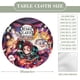 thumbnail image 2 of Demon Slayer-theme Fitted Round Tablecloths Elastic Edged Table Covers Waterproof Table Cloth for Kitchen Holiday Party Tables Decor 150cm, 2 of 6