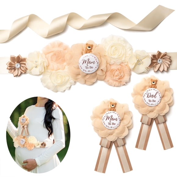 Set de faja de maternidad Noah Baby Mom to Be Dad to Be Pink