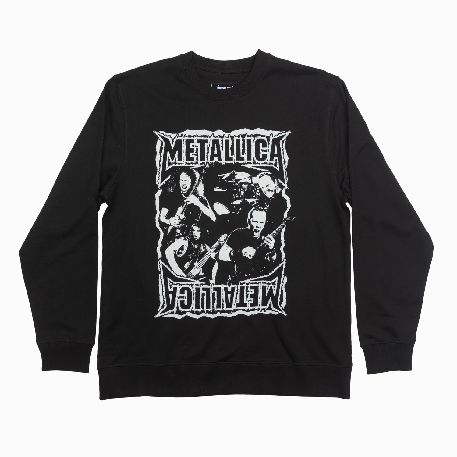 Poleron Hombre Metallica Name Negro Metallica