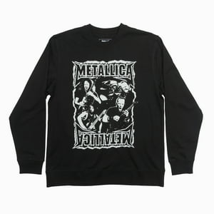 Poleron Hombre Metallica Name Negro Metallica