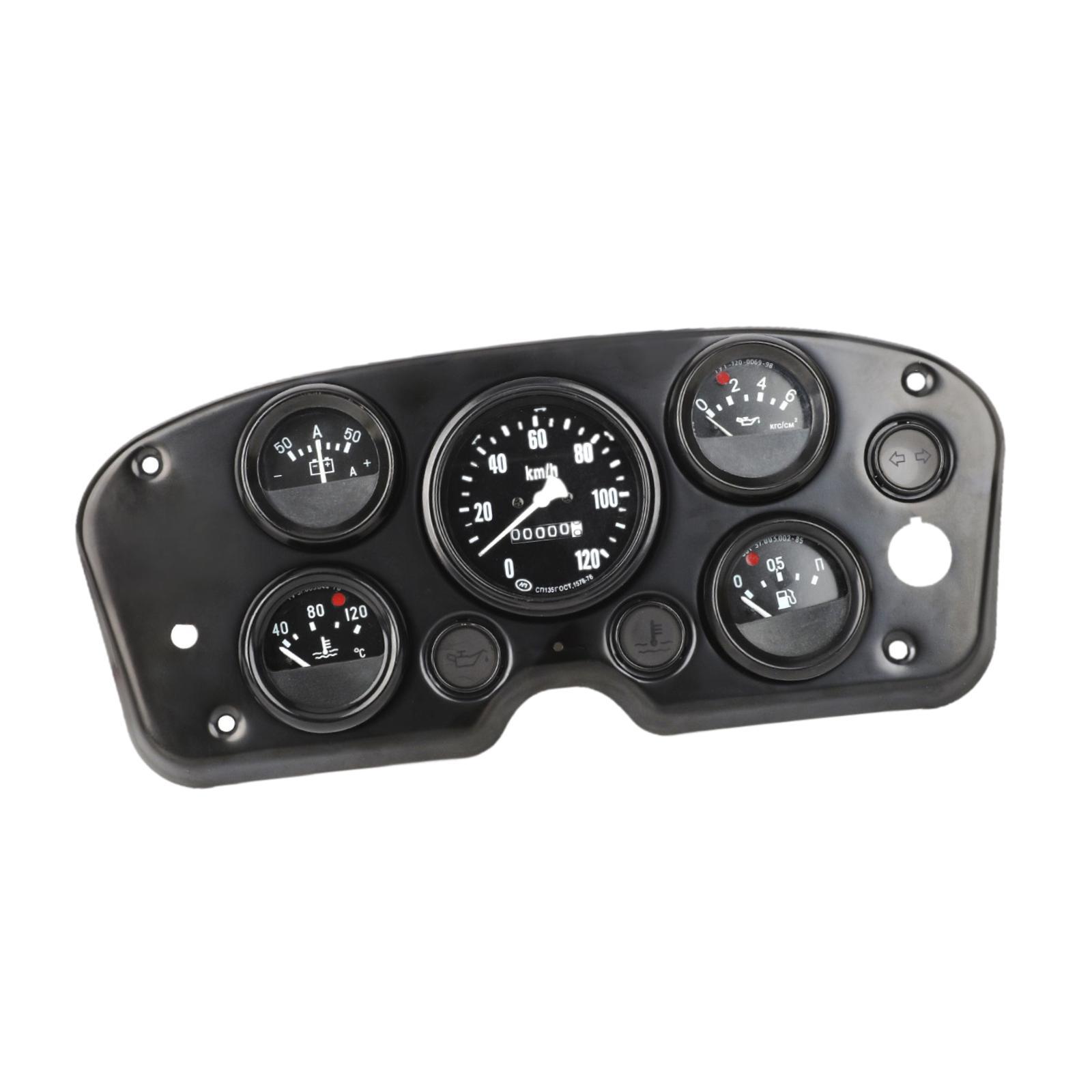 Magideal - Medidor Genérico De Temperatura De Aceite Del Panel Del Tablero De Instrumentos Del Medidor De Grupo De Calibre 5 En 1