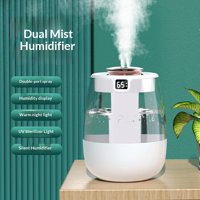Xusx111 - Humidificador De Aire De Pulverización Doble Para Dormitorio, Humidificador De Niebla Fresca Silenciosa De 1.3L Para Plantas Habitación Del Dormitorio Oficina Del Coche Del Hogar Humidificad