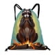 thumbnail image 1 of Mapache Mochila de Cuerdas para Deportes y Gimnasio, Bolsa de Cuerdas Resistente al Agua, Bolsa Cinch, 30×40cm, 1 of 6