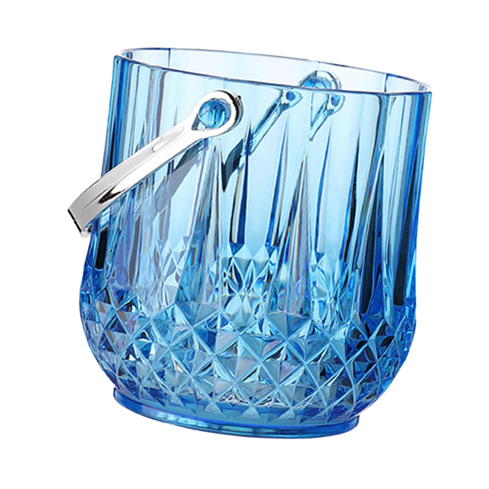 Bothyi - Tina De Enfriamiento De Bebidas Para Botellas De Champán Hotel Congelador Cocktail Bar Party Blue Round