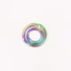 thumbnail image 2 of Set 4 Piercing Septum Rainbow Multicolor Aros Nostril, 2 of 3