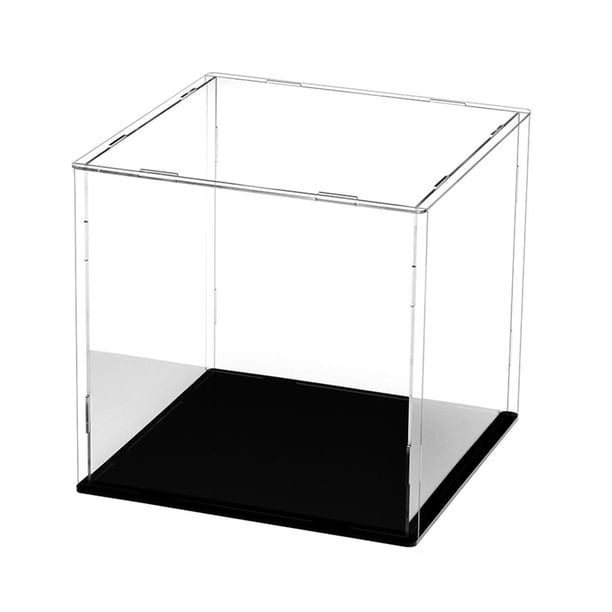 Caja de exhibición de acrílico, organizador de almacenamiento, contenedor de almacenamiento apilable, a prueba de polvo, vitrina de figuras, bolsas, caja de almacenamiento para bolso 10x10x10