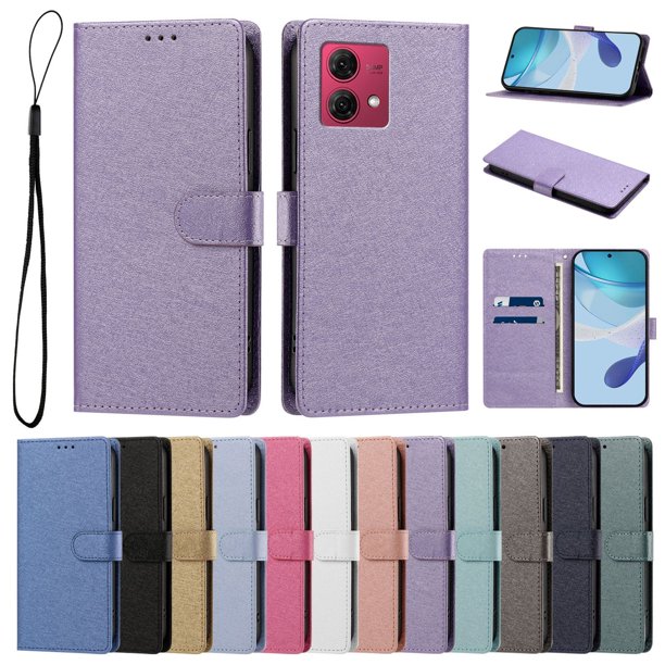 Cartera Protectora para Motorola Moto G84 con Soporte, Lila