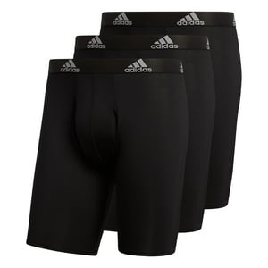 Calzoncillos Tipo Bóxer Adidas Long Para Hombre (Paquete De 3), Color Negro Y Gris