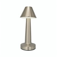 Genérico - Lampara De Mesa Touch Led Recargable Usb Plateada