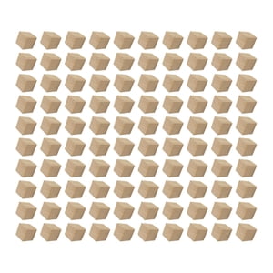 Magideal - 100 Piezas Bloques De Madera Bloques Cuadrados Niños Aprendiendo Cubos De Madera Sin Terminar Para Proyectos De Bricolaje Manualidades Pintura Decorac