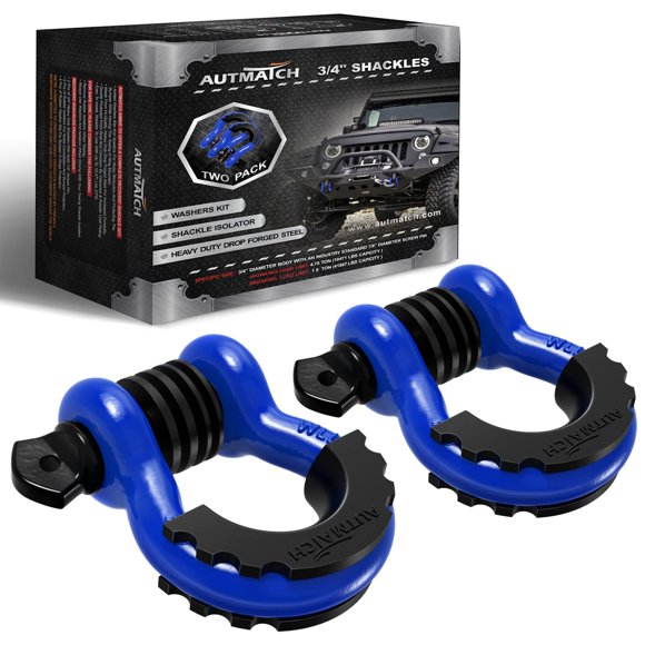 Grilletes tipo D AUTMATCH 3/4" Paquete de 2 - 18,990 kg