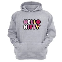 Genérico - Poleron Canguro Gatita Kitty Gris Claro Talla S Unisex