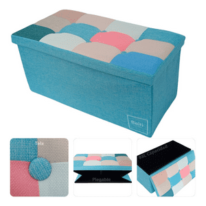 Genérico - Puff Baul Plegable Organizador 76X38 Tela Mix Rosado