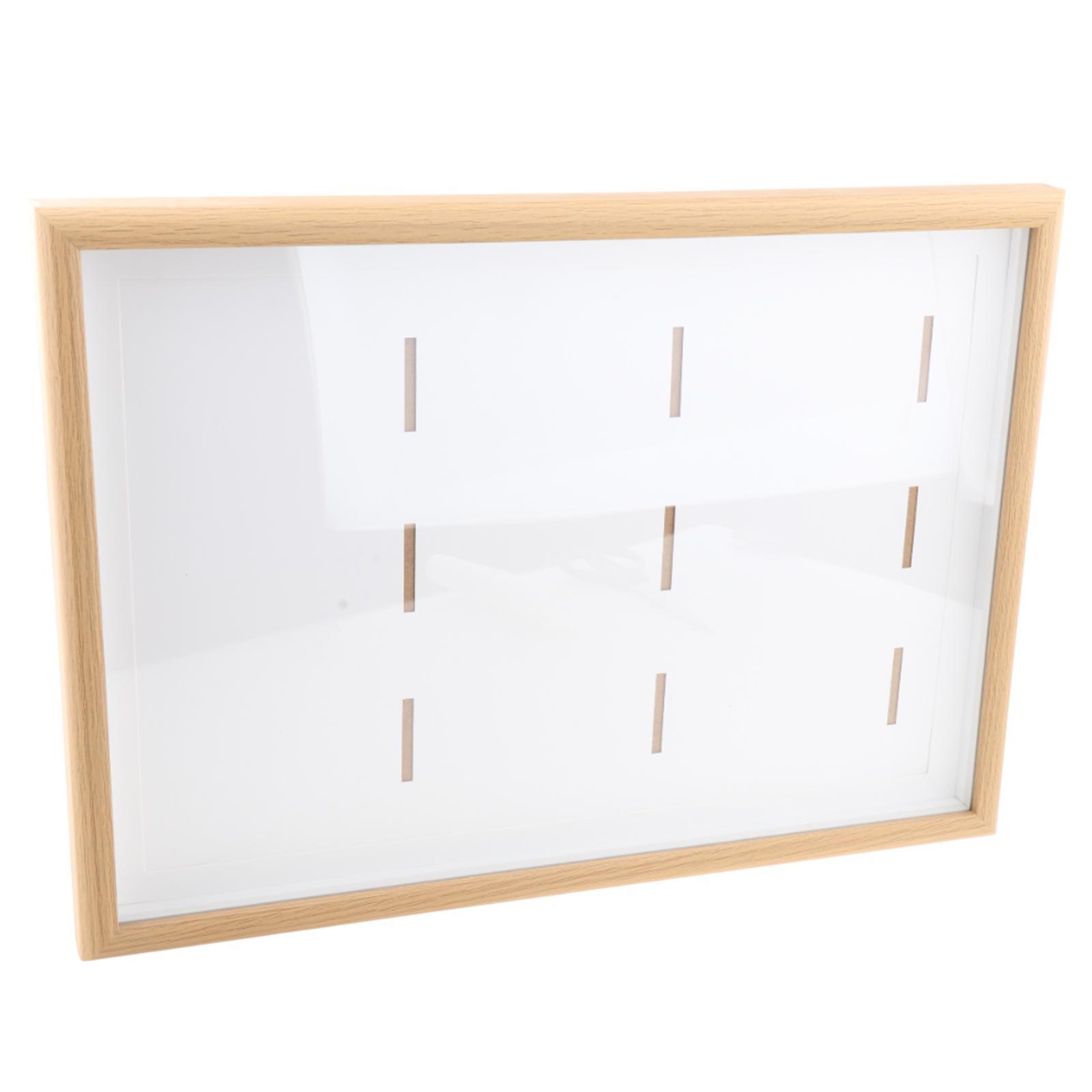 Magideal - Vitrina De Medallas, Caja De Almacenamiento, Decoración, Madera, Versátil, Marco De Fotos, Caja De Sombra Para Natación, Insignias, Fútbol, Triatlón A3