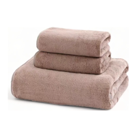 Genérico - Toalla Extra Larga Microfibra Color Palo Rosa Liso