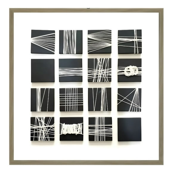 Cuadro Decorativo Abstracto Cuerdas Adorno Arte Pared Jhn