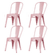 thumbnail image 1 of Pack 4 Sillas Tolix Metalica Resistente Para Exterior - Rosado, 1 of 3