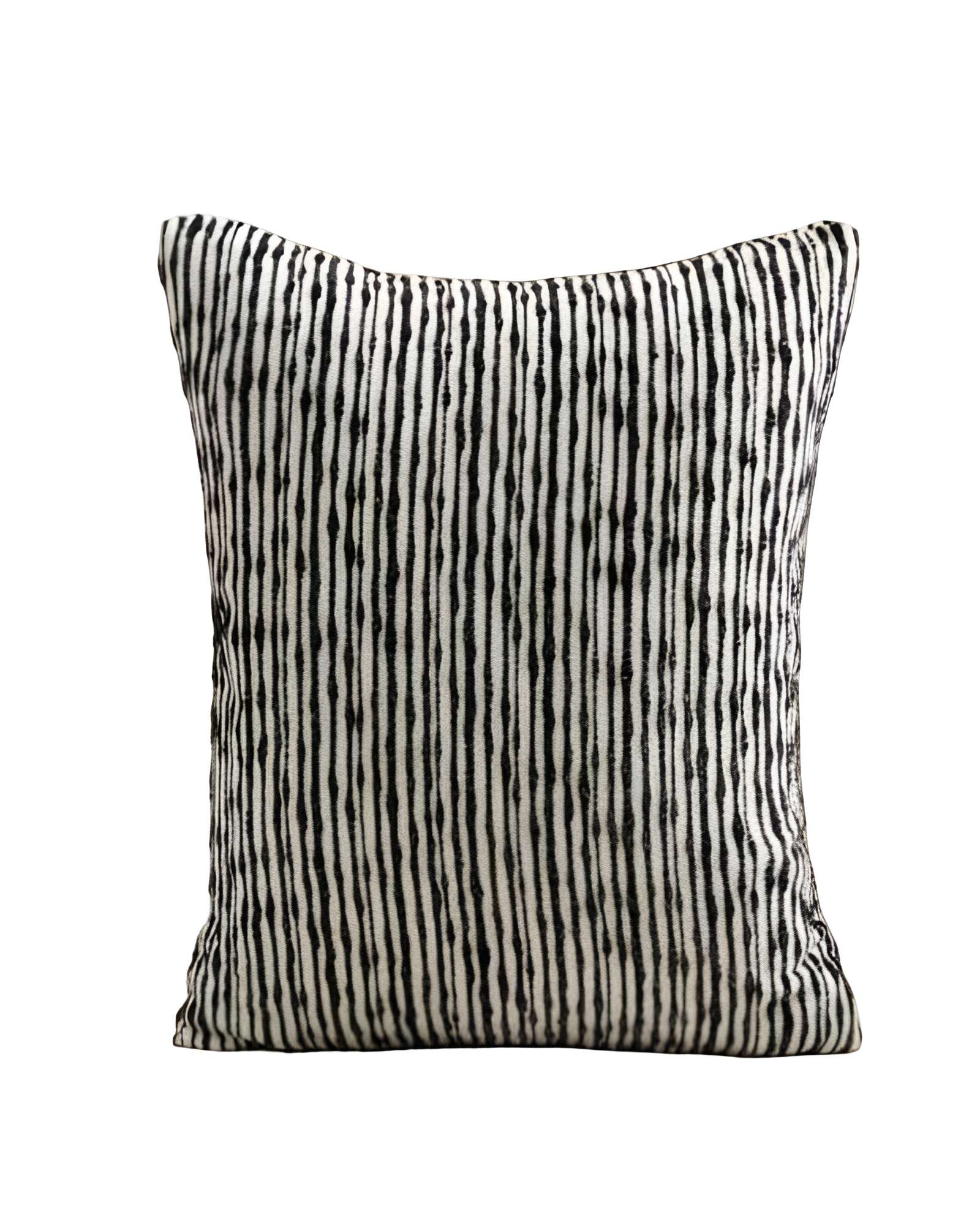 Genérico - Pack De 4 Fundas De Cojin Chenille Linea Negro