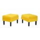 thumbnail image 2 of Set Poufs Wood 2 Cuerpos Felpa Amarillo, 2 of 6