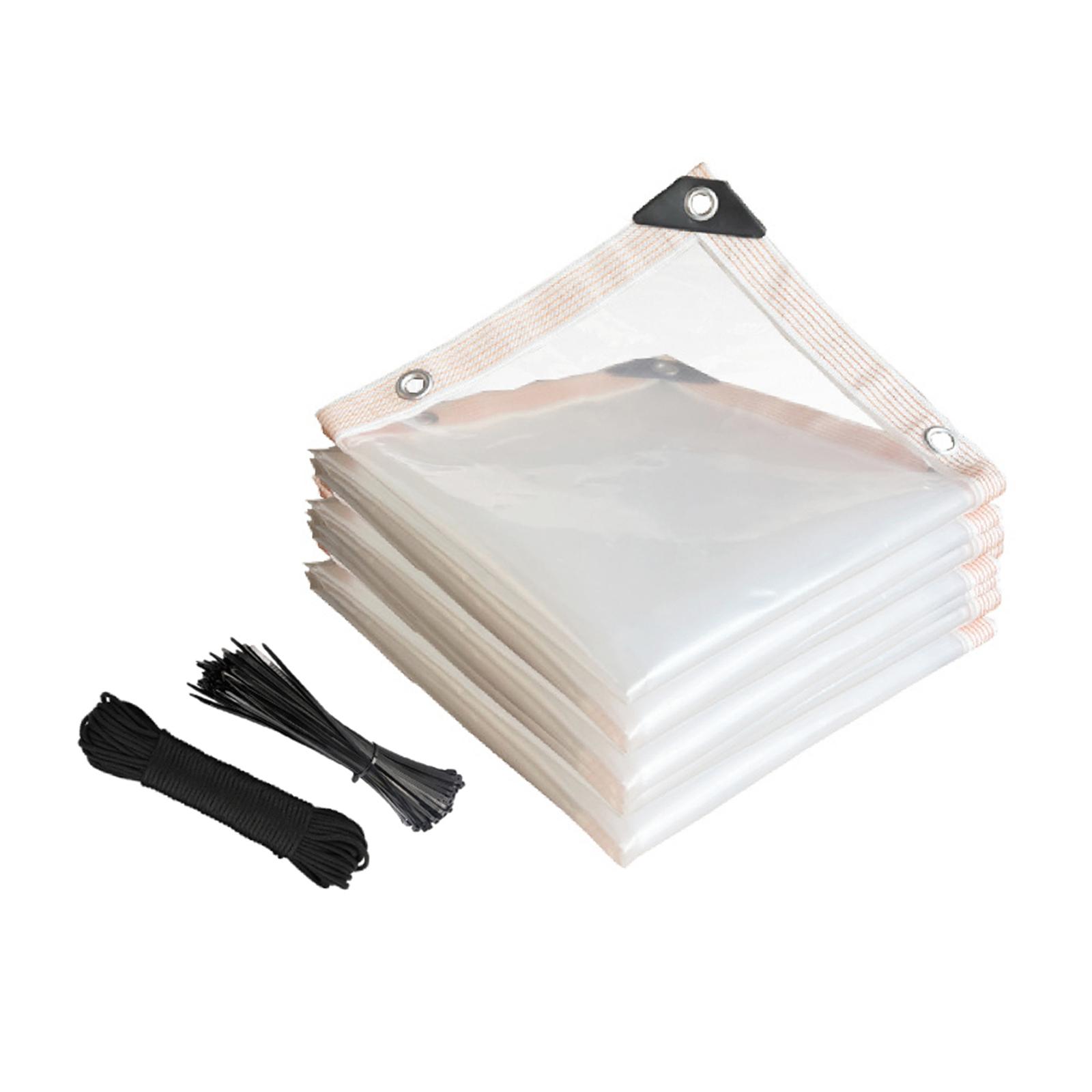 Magideal - Cubierta Protectora De Lona Transparente, Toldo De Lona De Poliéster, Tienda De Campaña A Prueba De Viento, Lona Impermeable Multiusos, Lona De Sombra 300Cmx250Cm