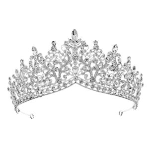 Bothyi - Tiara De Boda, Dije, Regalo, Pinza Para El Pelo, Diadema Para Cumpleaños, Graduación, Niñas, Estilo B, Plata