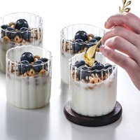 Santú Home & Deco - Set 4 Vasos Vidrio Vertical Chic 180Ml