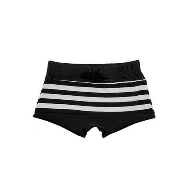 Traje de baño tipo bóxer para hombres estampado negro Talla XL