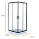 thumbnail image 2 of Cabina de Ducha Shower  80x80x200 Cuadrada C/marco negro, 2 of 5