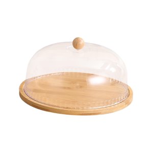 Magideal - Soporte De Madera Para Tartas, Plato De Exhibición Para Postres, Aperitivos, Golosinas Navideñas, Bandeja Para Servidor De Cocina, Plato Cubierto Para Grande