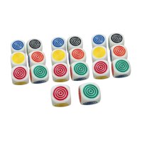 Magideal - Juego De Dados De 20 Piezas, Juguete Didáctico, Portátil, Para Contar Matemáticas, Juego De Viaje, Cubos De Dados De Seis Caras De 16 Mm, Dados De Col