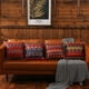 thumbnail image 2 of Juego de 4 fundas de almohada coloridas con rayas retro, bohemias, decorativas, hippies, de 45 x 45 cm, con rayas., 2 of 7