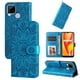 thumbnail image 2 of Funda tipo cartera FOXDOCK para Realme C12 , diseño girasol en relieve, cuero PU, cierre magnético, soporte y tarjetero, 2 of 5
