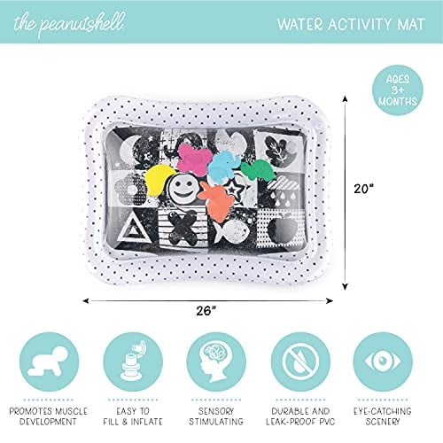 The Peanutshell Montessori Water Play Mat | Juguete inflable para el desarrollo sensorial The Peanutshell The Peanutshell