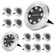 thumbnail image 1 of Luces solares de suelo ODEETRONIC, paquete de 12 unidades, 8 LED, color blanco frío, 1 of 7